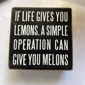 If Life Gives You Lemons wooden distressed box sign